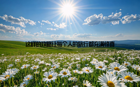 这样的攻略让每个人的旅行都充满惊喜