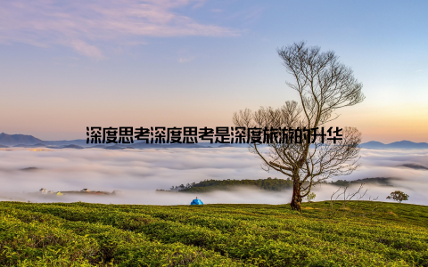 深度思考深度思考是深度旅游的升华