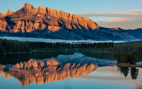 这些服务的费用也会因服务内容而异