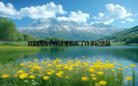 我和团友们在这里购买了许多纪念品