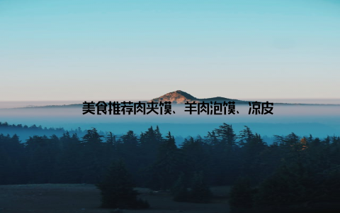 - 美食推荐肉夹馍、羊肉泡馍、凉皮